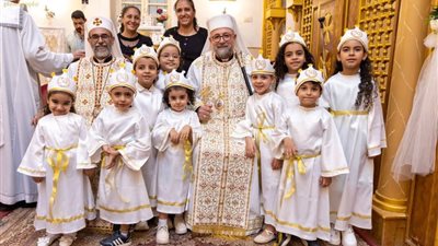 مطران إيبارشية القوصية للأقباط الكاثوليك يترأس الاحتفال عيد الإيبارشية الثاني