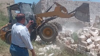 ضمن الموجة 26.. إزالة تعديات واسترداد أراض أملاك دولة ببني سويف