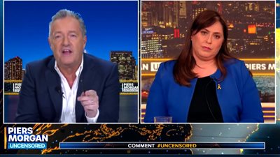 «ماذا عن أطفال غزة» بيرس مورجان يهاجم السفيرة الإسرائيلية على الهواء