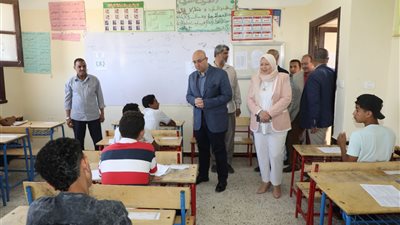 محافظ بني سويف امتحانات الفصل الدراسي الثاني لطلاب الشهادة الإعدادية