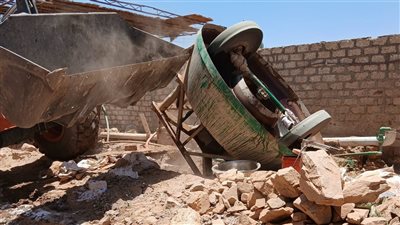 إزالة 35 طاحونة وكسارة مخالفة للذهب داخل 10 مواقع بقرية أرمنا بنصر النوبة