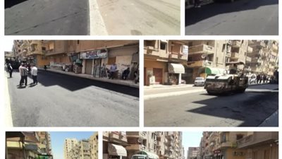 الانتهاء من أعمال رصف شارع الروضة بدمنهور لتحقيق السيولة المرورية