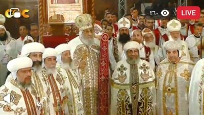 البابا تواضروس الثانى يترأس قداس تجلس ورسامة أساقفة جدد بالعباسية 