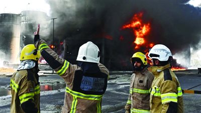 إصابة 4 أشخاص في حريق محطة وقود بالعاشر من رمضان بالشرقية