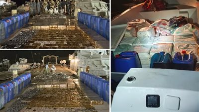 القوات البحرية تحبط محاولة تهريب كميات من المواد المخدرة بسواحل البحر الأحمر