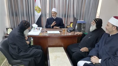 وكيل أوقاف بني سويف يستقبل وفود الكنائس للتهنئة بعيد الأضحى