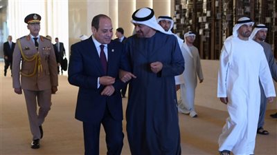 رئيس الإمارات يستقبل الرئيس السيسى بمطار أبو ظبي الدولي (فيديو)