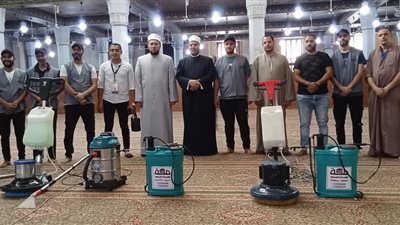 البداية من «السيد البدوي».. حملة نظافة بمساجد الغربية لاستقبال عيد الأضحى 