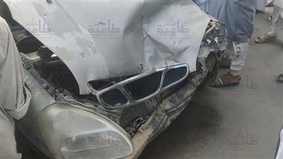 تصادم سيارة رئيس مجلس مدينة طامية بالفيوم بآخري أثناء عودته من صلاة العيد 