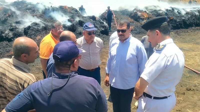 حريق شونة كتان بالغربية