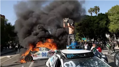 المارينز يستعد لمعاونة الحرس الوطني لقمع الاحتجاجات في لوس أنجلوس