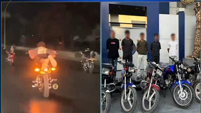 حركات استعراضية بالدراجات يعرض حياة المواطنين للخطر بالقليوبية