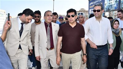 وزير الرياضة ومحافظ دمياط يتفقدان الأعمال الإنشائية وملاعب نادي المستقبل