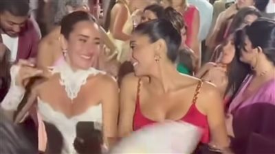 صاحبي يا صاحبي.. رقص دينا الشربيني فى فرح أمينة خليل | فيديو 