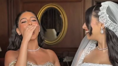 ميان السيد تحتفل بزفاف شقيقتها ميداء بالزغاريد والدموع