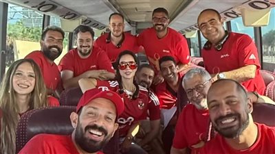 كوكبة من الفنانين يدعمون الأهلي في مواجهة انتر ميامي |صور