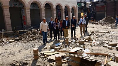 وزيرة التنمية المحلية تتفقد أعمال تنفيذ المرحلة الأولى من تطوير سوق العتبة