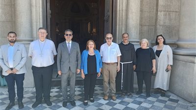 مطران الكنيسة اللاتينية بمصر يستقبل رئيسة جمهورية مالطا السابقة 