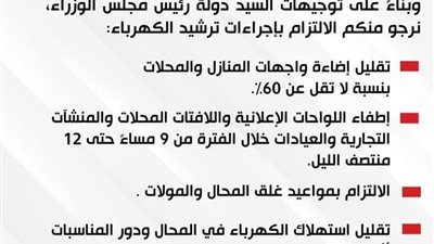 بني سويف تطلق حملة لترشيد استهلاك الكهرباء في ظل الأزمات الإقليمية