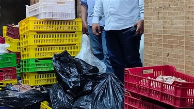 ضبط 750 كيلو لحوم ودواجن غير صالحة بحي شرق شبين الكوم بالمنوفية