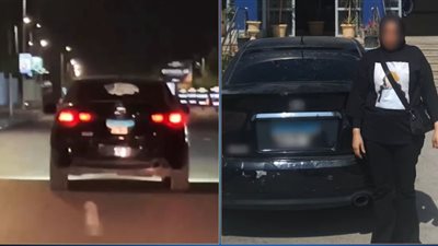 كشفها مقطع فيديو.. القبض على سيدة طمست لوحات سيارتها 