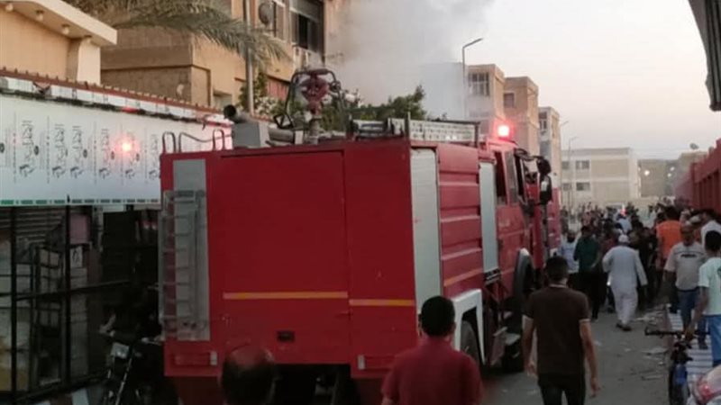 جانب من جهود الإطفاء