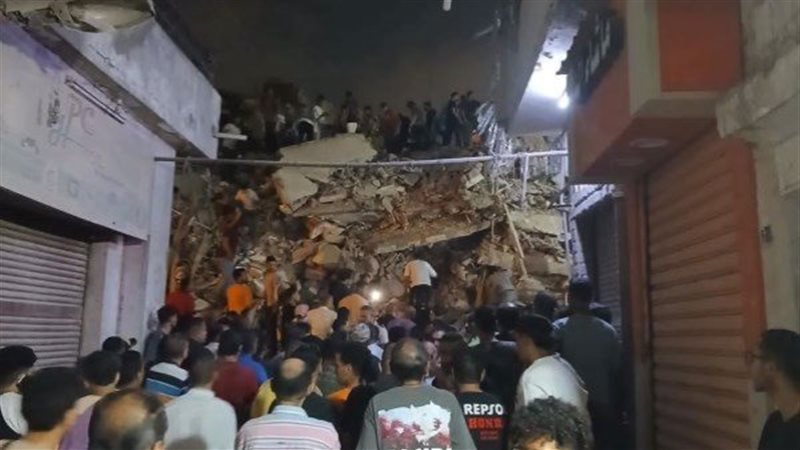 انهيارعقار نور الشريف