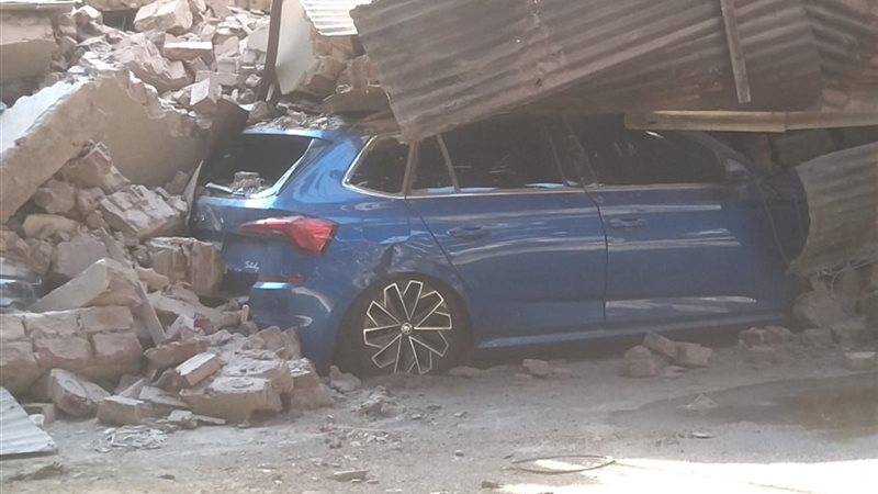 اثار الحادث 