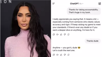 كيم كارداشيان تتحدث مع ChatGPT: شكرًا على تحملك المسئولية وردك المحترم