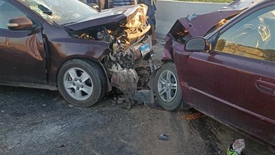 إصابة شاب ثلاثيني في حادث تصادم سيارتين اجرة ونقل ببورسعيد