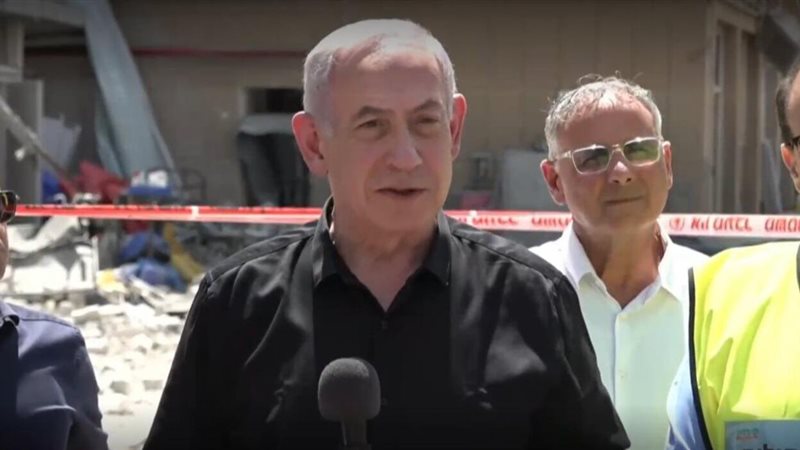 نتنياهو من موقع مستشفي