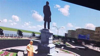 وضع تمثال مجدي يعقوب في ميدان الكيت كات بعد الانتهاء منه