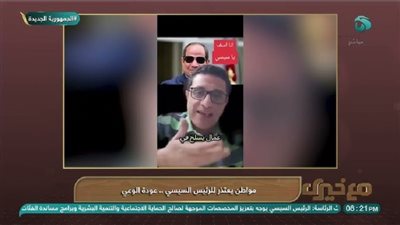 على الهواء مباشر.. مواطن يعتذر للرئيس عبد الفتاح السيسي