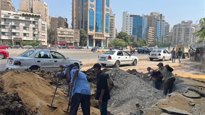 محافظ الجيزة: الانتهاء من إصلاح كسر ماسورة مياه بالدقي