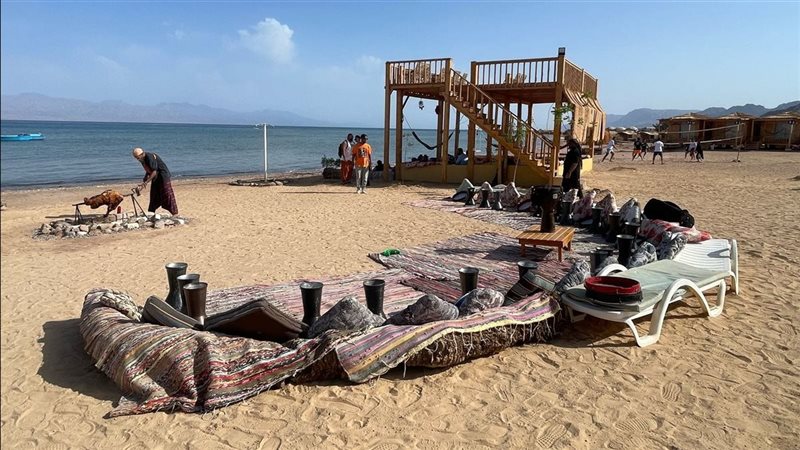 أحد المخيمات في نويبع