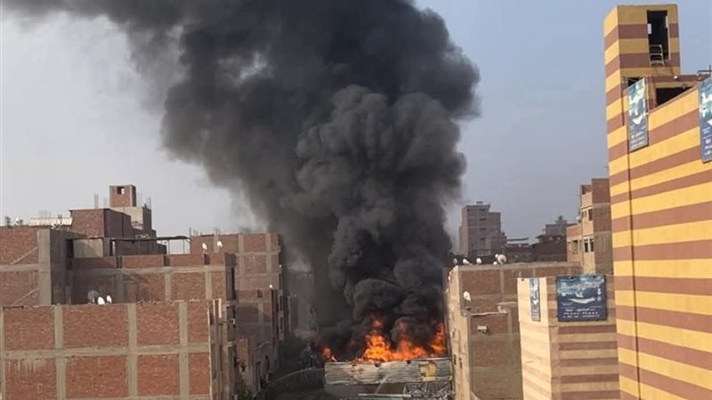 لحظة اشتعال النيران