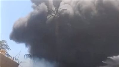  حريق في مخزن وكسارة لتدوير البلاستك بقرية الرويجات بأسيوط