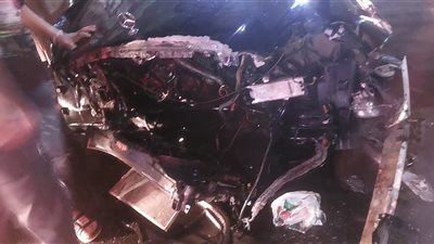 تحطم سيارة تحمل لوحات برلمانية بفيصل.. والأطفال كلمة السر