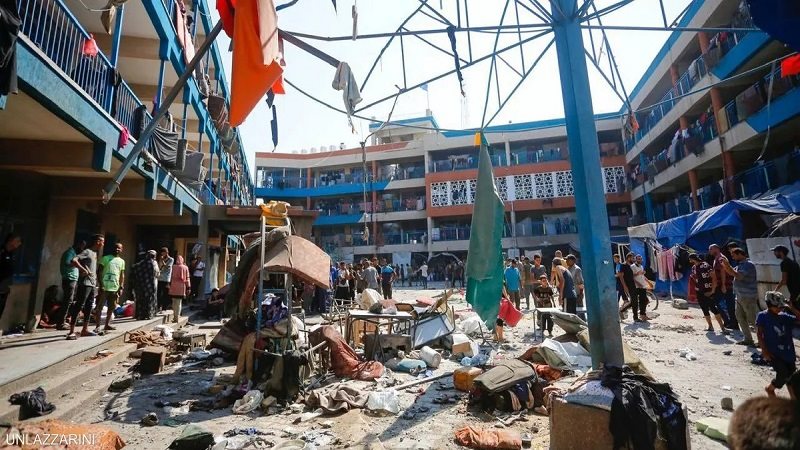 قصف مدارس غزة 