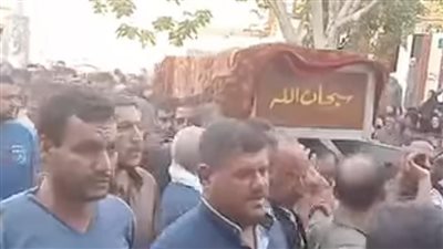 أهالي قرية ميت كنانة بطوخ يشيعون جثمان شهيد الواجب أمين شرطة شبرا الخيمة 