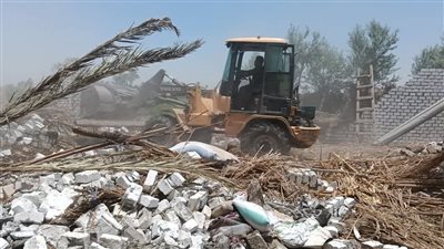 إزالة التعديات على الأراضي الزراعية وأملاك الدولة بمحلية ناصر ببنى سويف