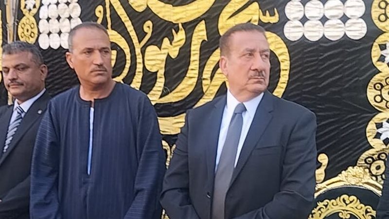 محافظ المنوفية أثناء