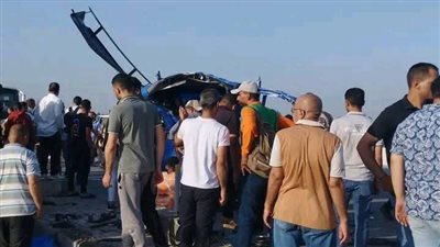 ارتفاع عدد مصابي تصادم سيارتين على الطريق الاقليمي بالمنوفية لـ8 أشخاص