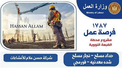 العمل: 1787 فرصة عمل بمشروع محطة الضبعة النووية.. روابط التقديم 