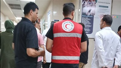 الهلال الأحمر يتوجه لمستشفى الباجور لتقديم اللازم لضحايا حادث الإقليمي