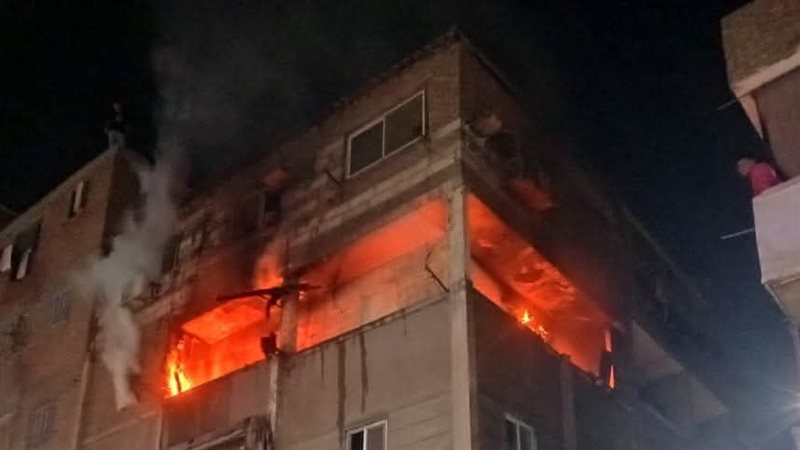 حريق شقة البساتين