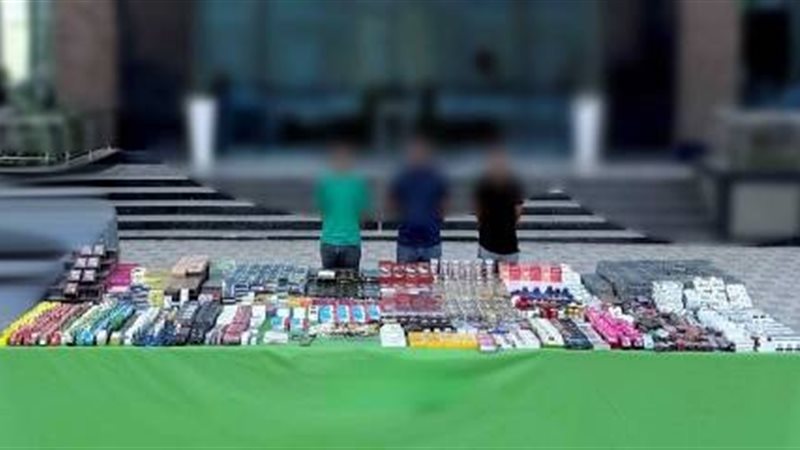المتهمين والمضبوطات