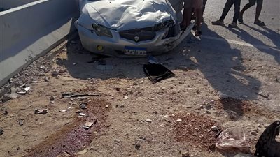 حادث انقلاب سيارة ملاكي على طريق السويس – العين السخنة وإصابة السائق
