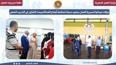 مديرية العمل بجنوب سيناء: متابعة أوضاع العمالة وبحث التعاون في التدريب المهني 