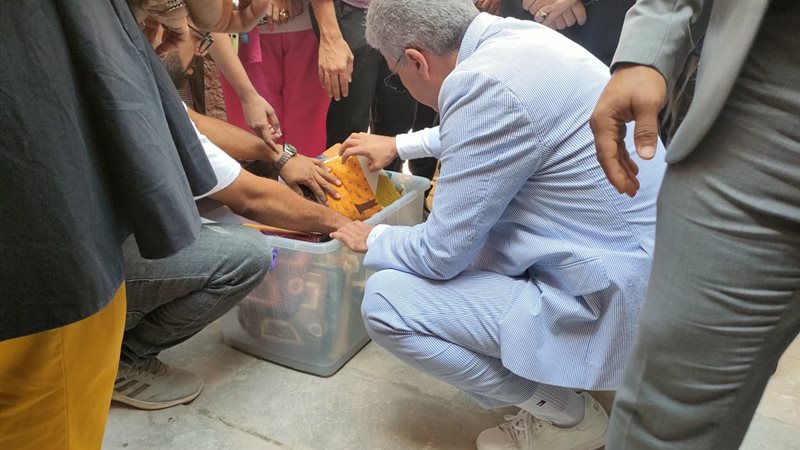 اثناء تفقد الوزير